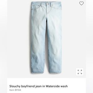 NEW with tags J. Crew Slouchy boyfriend jean in Waterside wash sz 28 Item BF554